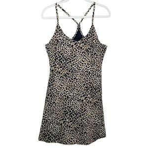 Outdoor Voices Exercise Dress Large Animal Leopard Print Built In Shorts Strappy